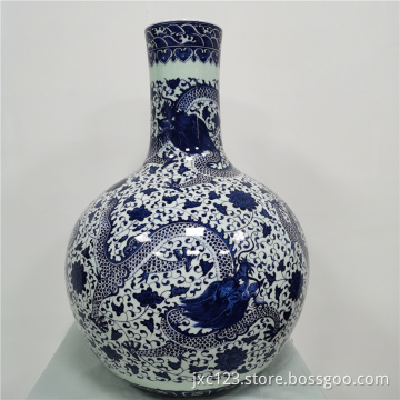 handpainting blue and white ceramic vase home decor